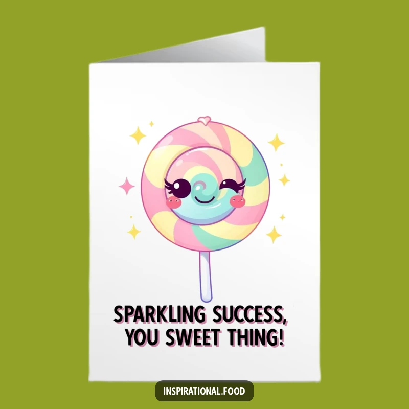 Free Printable Lollipop Card: Sparkle with Congrats for Their Amazing Achievement!