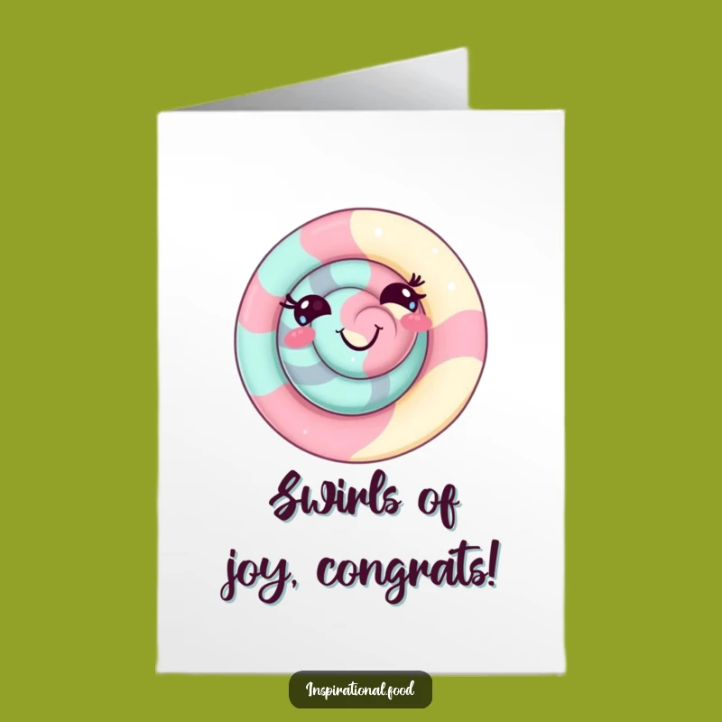 Free Printable Congrats Card: Playful Swirl for Downloadable Celebration Fun
