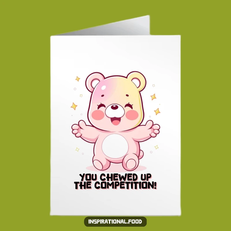 Free Printable Gummy Bear Congrats Card: Sparkling Downloadable Gift for Sweet Achievements!