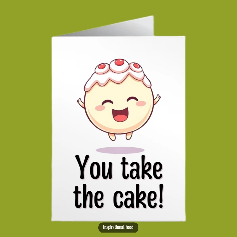 Free Printable Congrats Card: Levitating Cake Joy Downloadable Celebration Gift