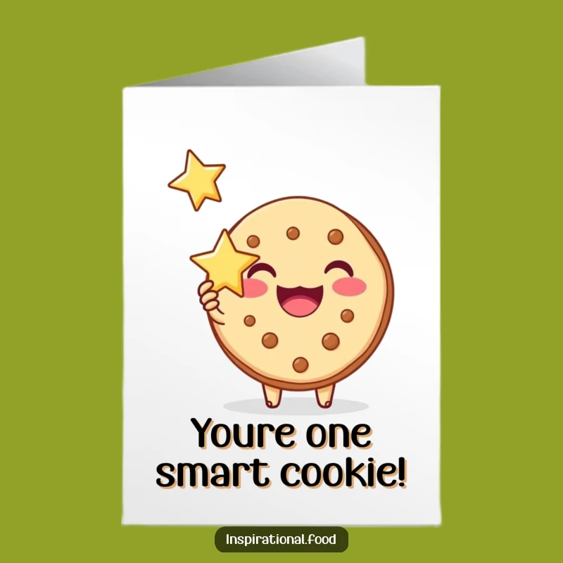 Free Printable Congrats Card: Cookie Star of Inspiration - Humorous Achievement Downloadable Gift