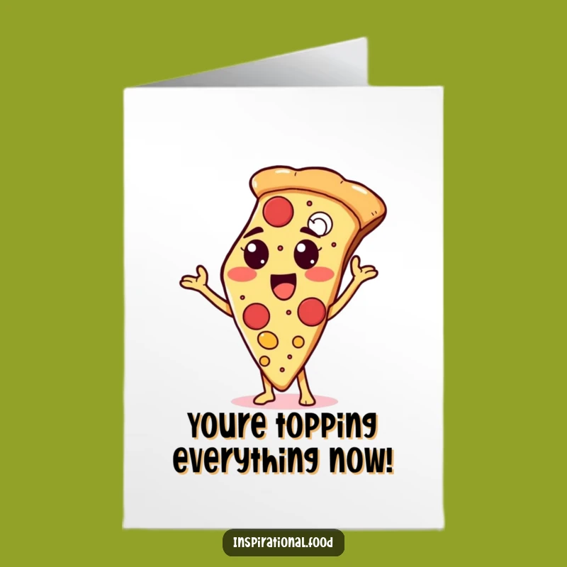 Free Printable Congrats Card: Pizza Toppings Display - Humorous Foodie Downloadable Gift