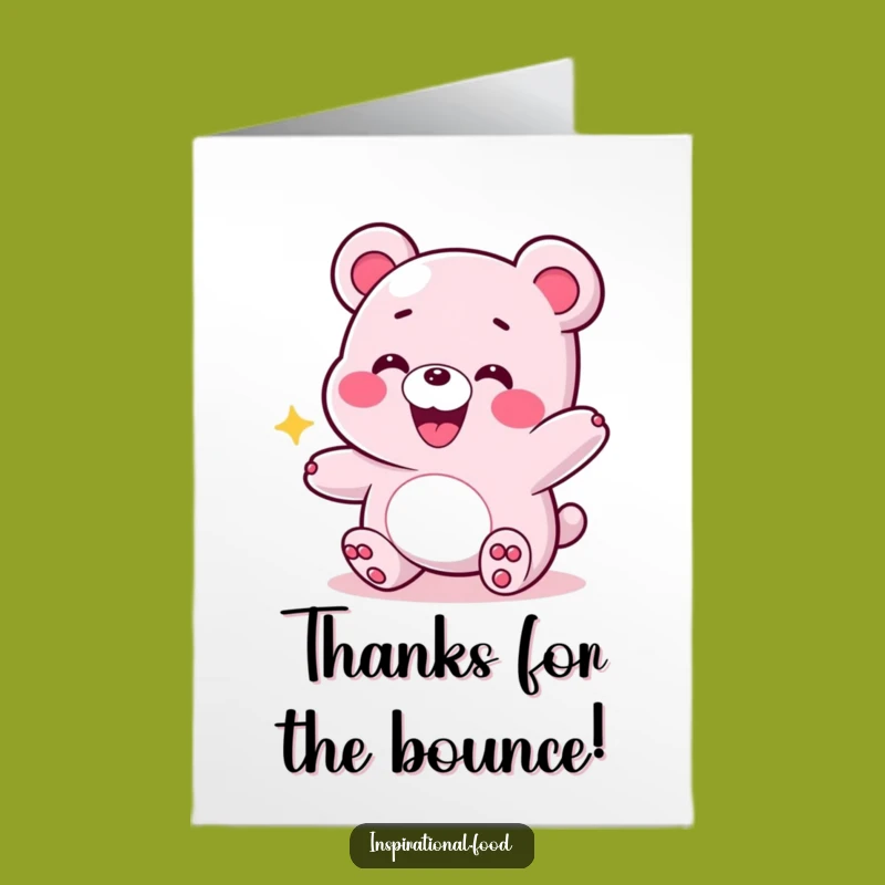 Free Printable Thank You: Bouncy Gummy Bear Sweet Appreciation Gift