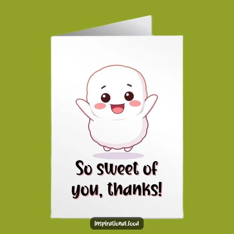 Free Printable Thank You Card: Bouncy Marshmallow Glee Downloadable Gratitude Gift