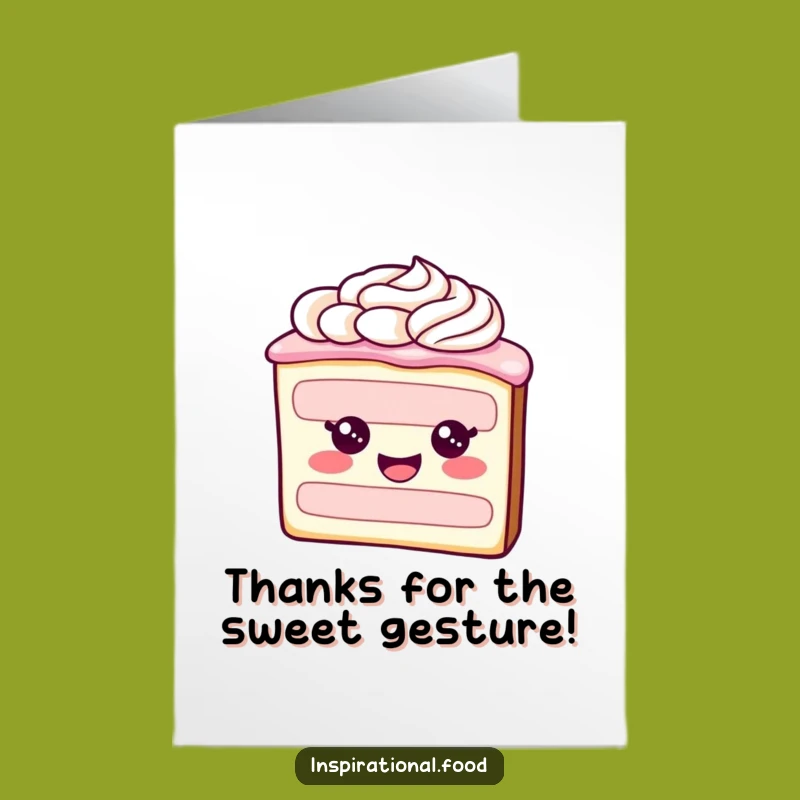 Free Printable Thank You Card: Cake Frosting Swirl Downloadable Sweetness