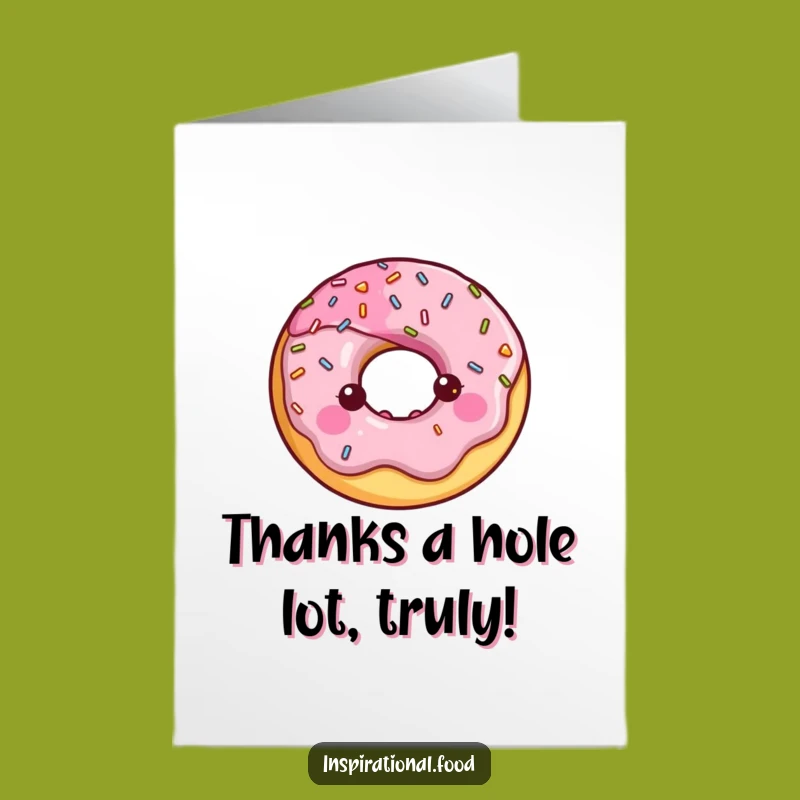 Free Printable Thank You Card: Donut Say Thanks, Sprinkle Gratitude Downloadable