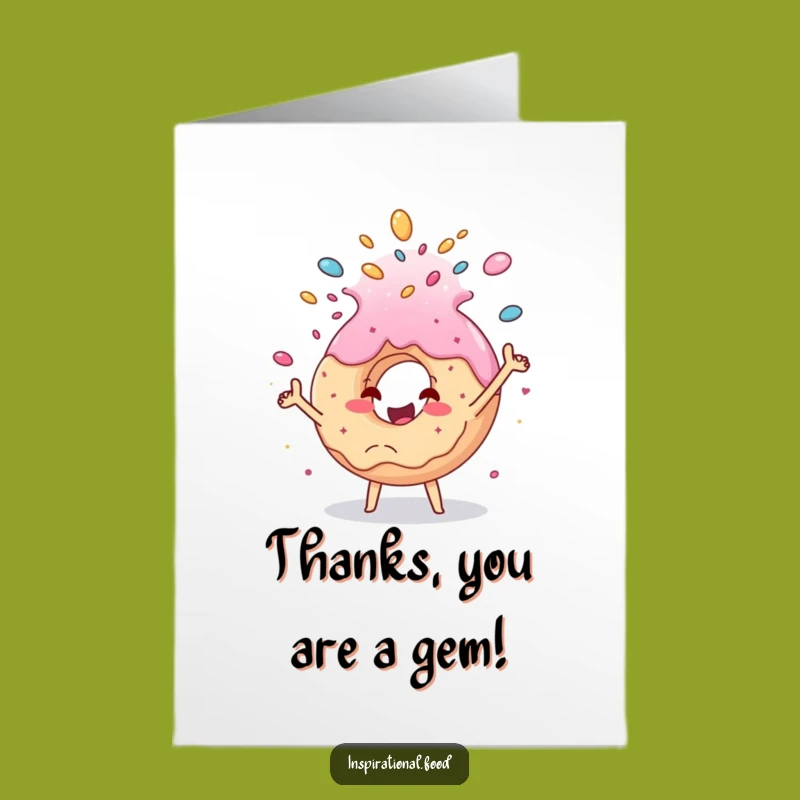 Free Printable Thank You Card: Funny Donut Cascade, Sweet Downloadable Gift!