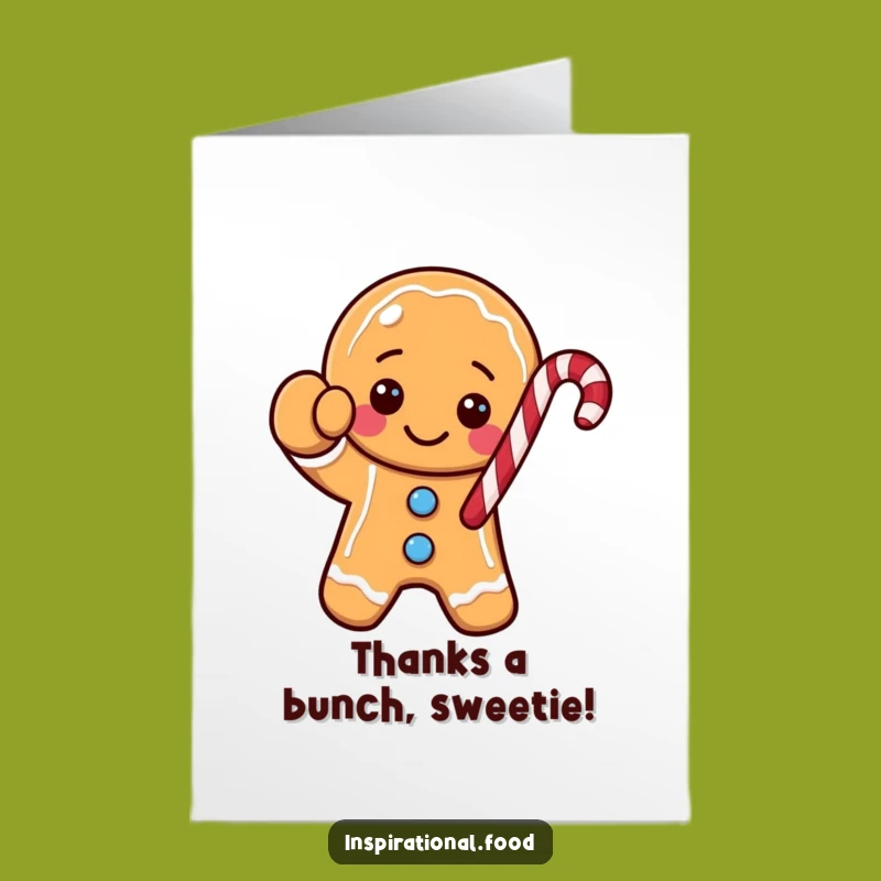 Free Printable Thank You Card: Funny Cookie Character Expressing Gratitude!