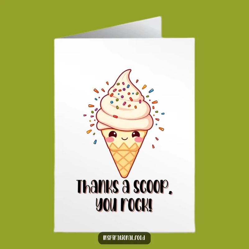 Free Printable Thank You Card: Ice Cream Sprinkle Blast Downloadable Gratitude