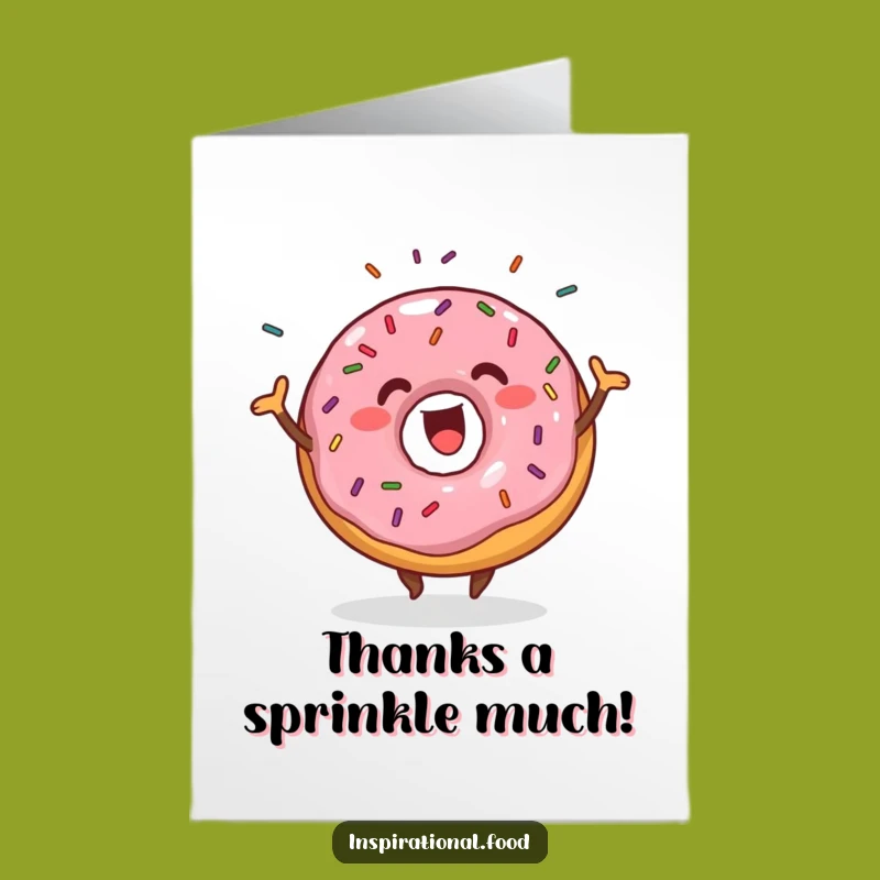 Free Printable Thank You Card Donut Wiggle Funny Gratitude Download