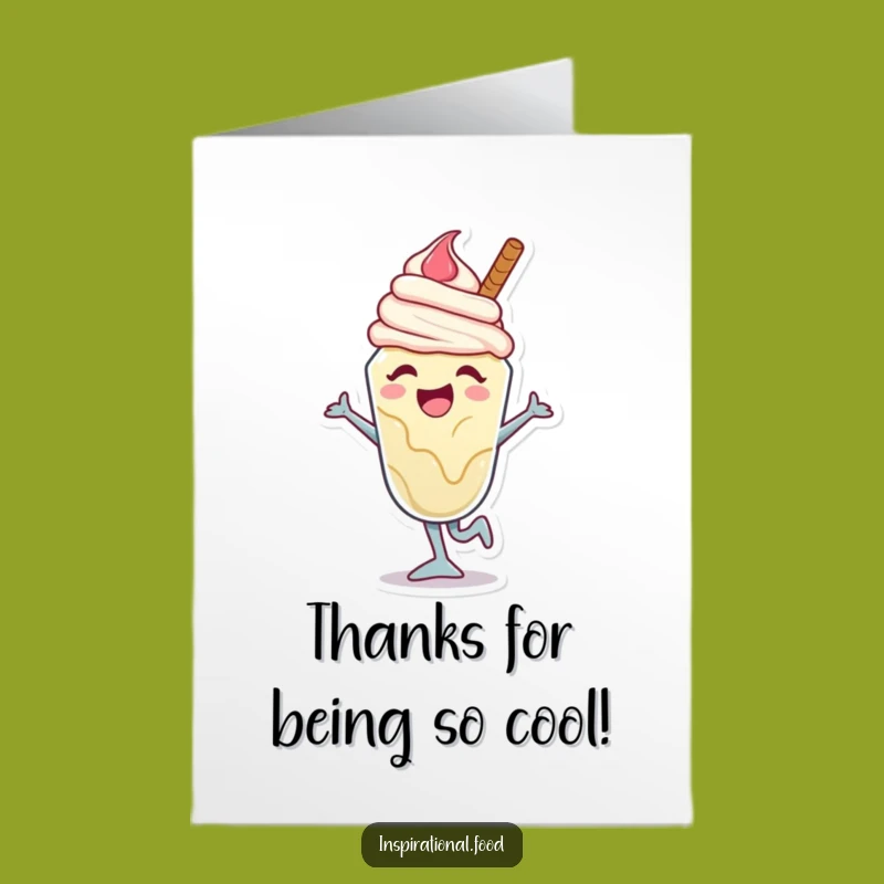 Free Printable Ice Cream Thank You Card: Humorous Downloadable Gift for Thanks