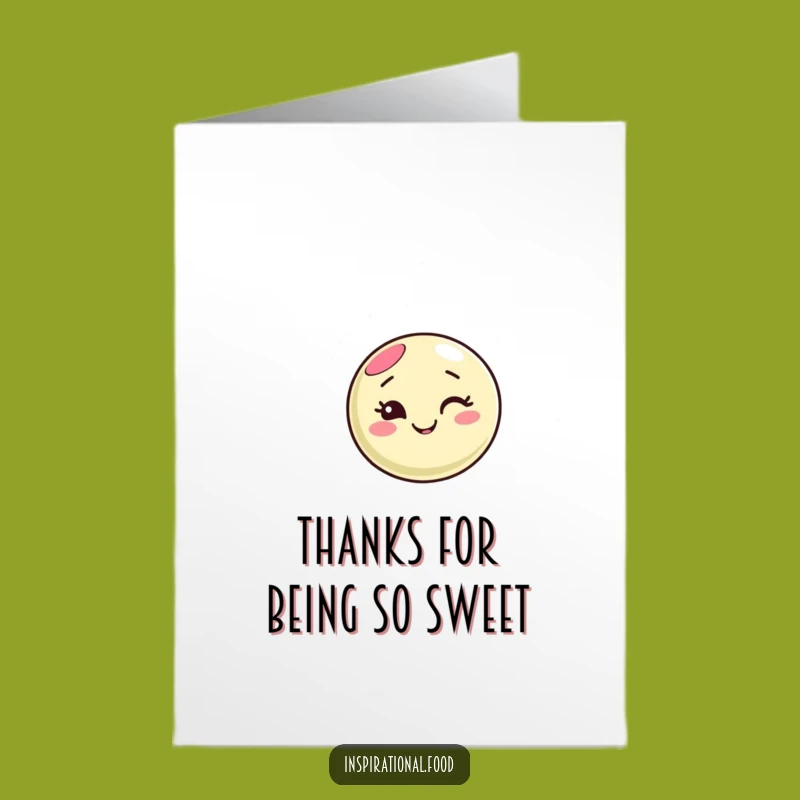 Free Printable Thank You Card: Winking Macaron Swirls Gratitude Downloadable