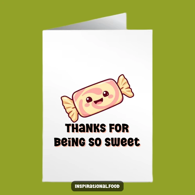Free Printable Thank You Card: Gleeful Candy Bar Twirl, Funny Downloadable Gift for Sweet Thanks