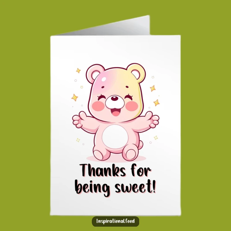 Free Printable Gummy Bear Thank You Card: Sweet & Sparkly Downloadable Gratitude Gift!