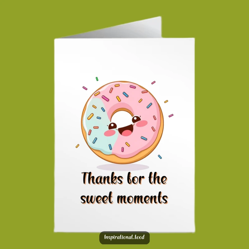 Free Printable Thank You Card: Donut Sprinkle Fun Easy DIY