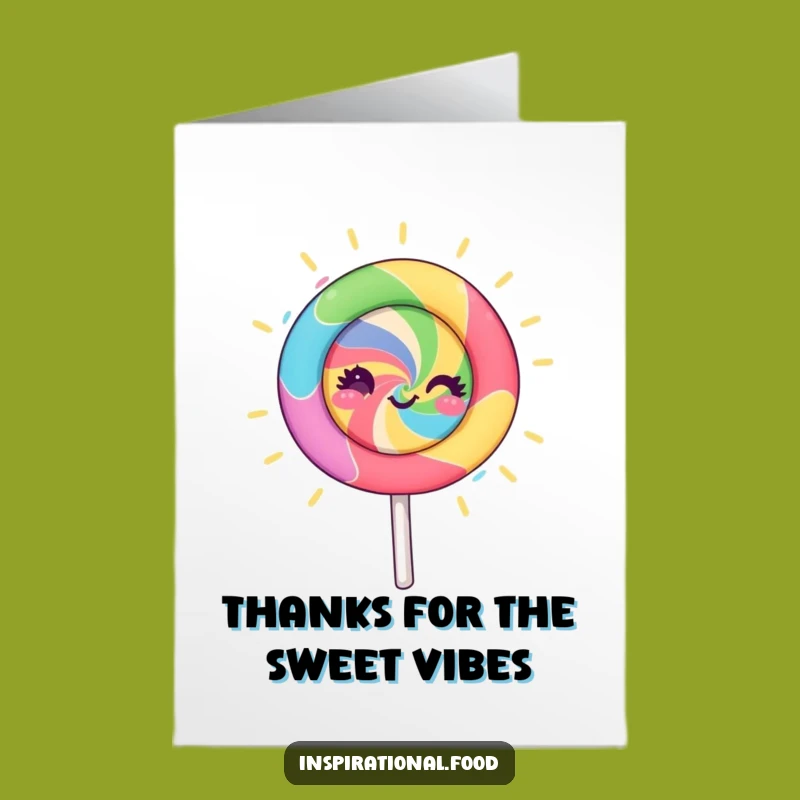 Free Printable Thank You Card: Spinning Lollipop's Creative Thanks, Colorful Downloadable
