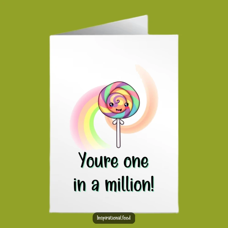 Free Printable Thank You Card: Sweet Lollipop Rainbow Appreciation Downloadable Gift