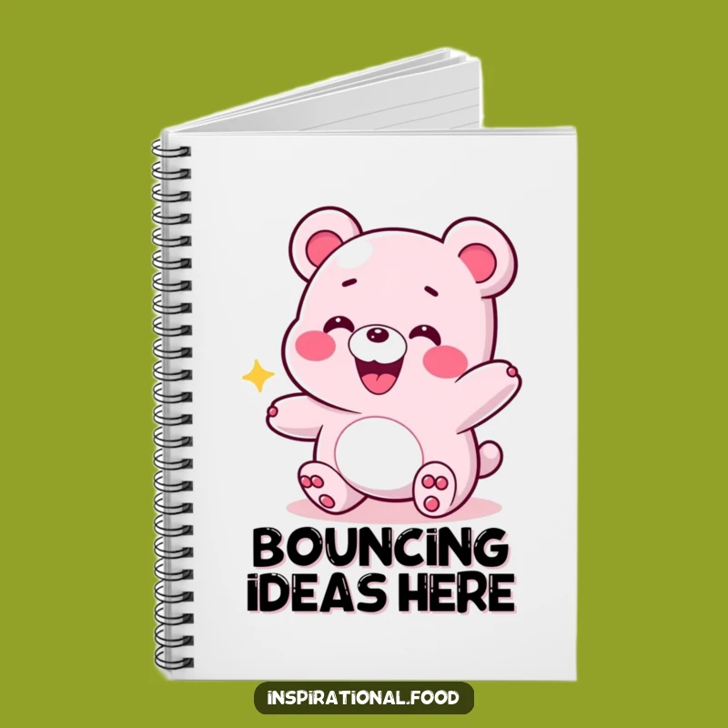 Funny Energetic Gummy Bear Notebook - Jot Down Energetic Ideas