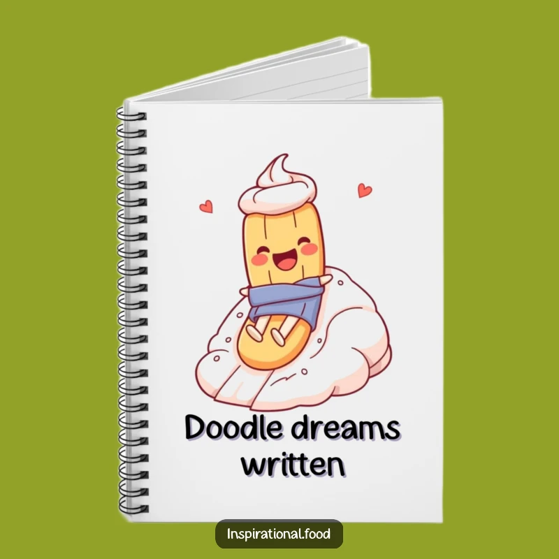 Funny Baguette Meringue Notebook: Jot Down Sweet Ideas, Perfect Foodie Gift