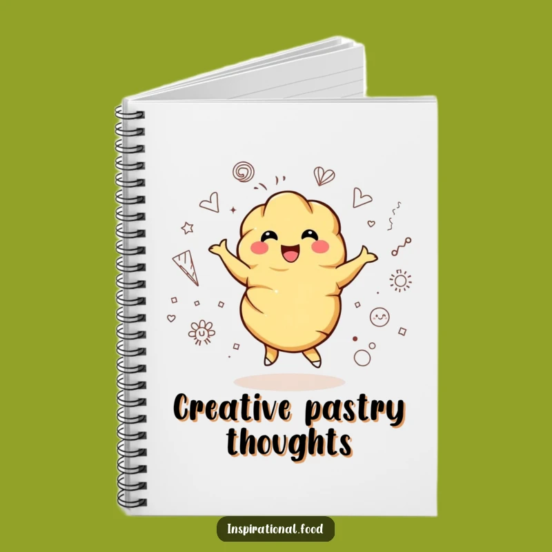 Funny Croissant Twirl Notebook - Doodle Your Ideas