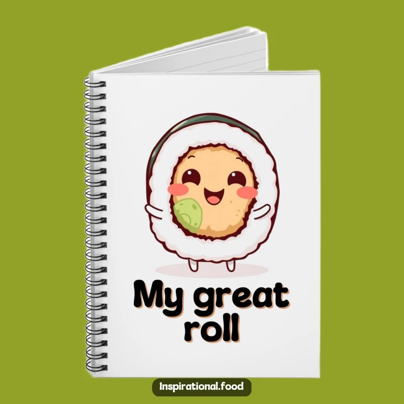 Funny Sushi Roll Notebook: Jot Down Ideas with Wiggling Delight