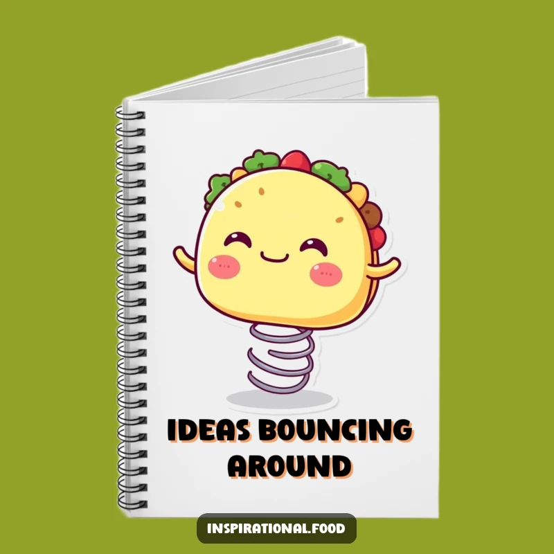 Funny Bouncing Taco Notebook: Jot Down Your Joyful Ideas