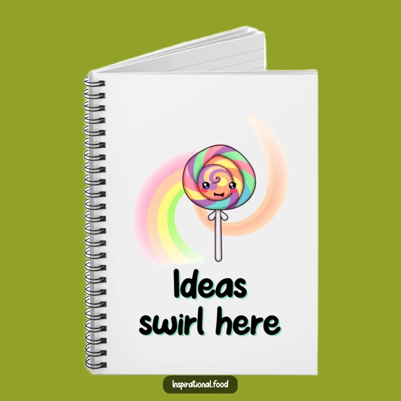 Funny Rainbow Lollipop Notebook - Creative Character Journal, Gift for Writers