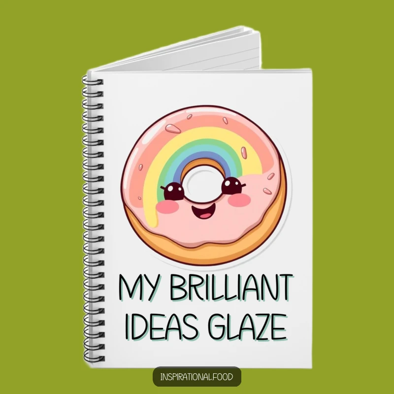 Funny Doughnut Rainbow Glaze Notebook: Jot Down Your Sweetest Ideas with Joy