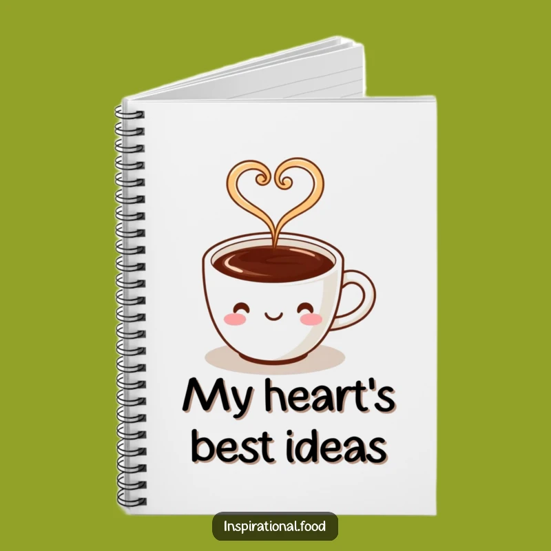 Funny Coffee Heart Steam Notebook: Jot Down Your Warmest Thoughts and Ideas