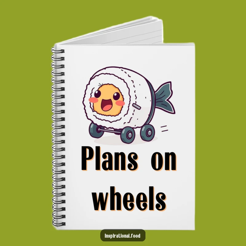 Funny Zooming Sushi Notebook: Jot Down Your Speedy Ideas
