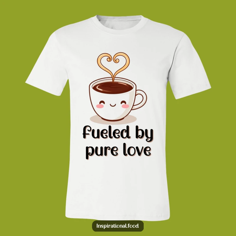 Funny Coffee Heart Steam T-Shirt: Wear Your Affection with This Warm, Cheerful Tee