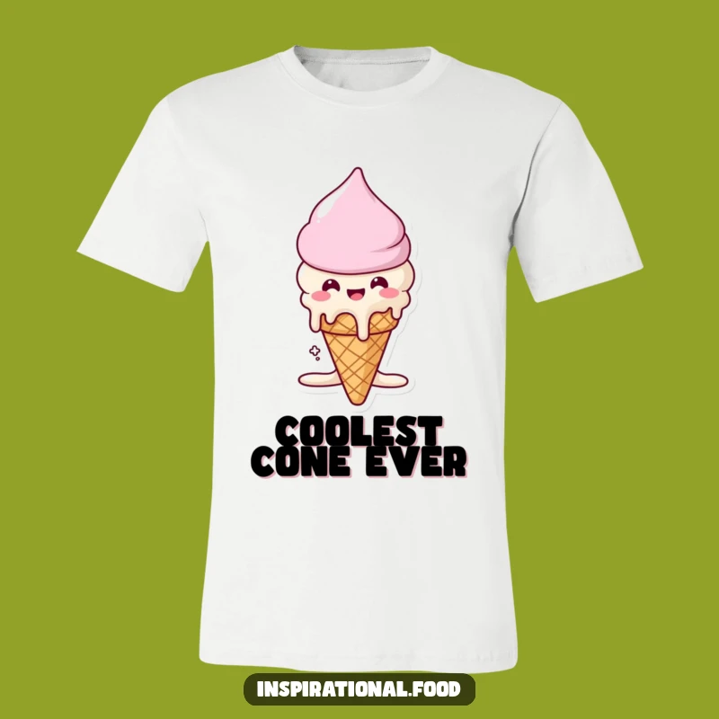 Funny Ice Cream Lover Tee: Beaming Cone Melting Fun, Deliciously Humorous Gift
