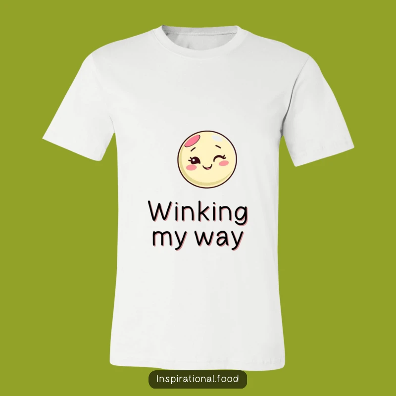 Funny Macaron Wink T-Shirt: Wearable Swirls and Sweet Humor for a Playful Look