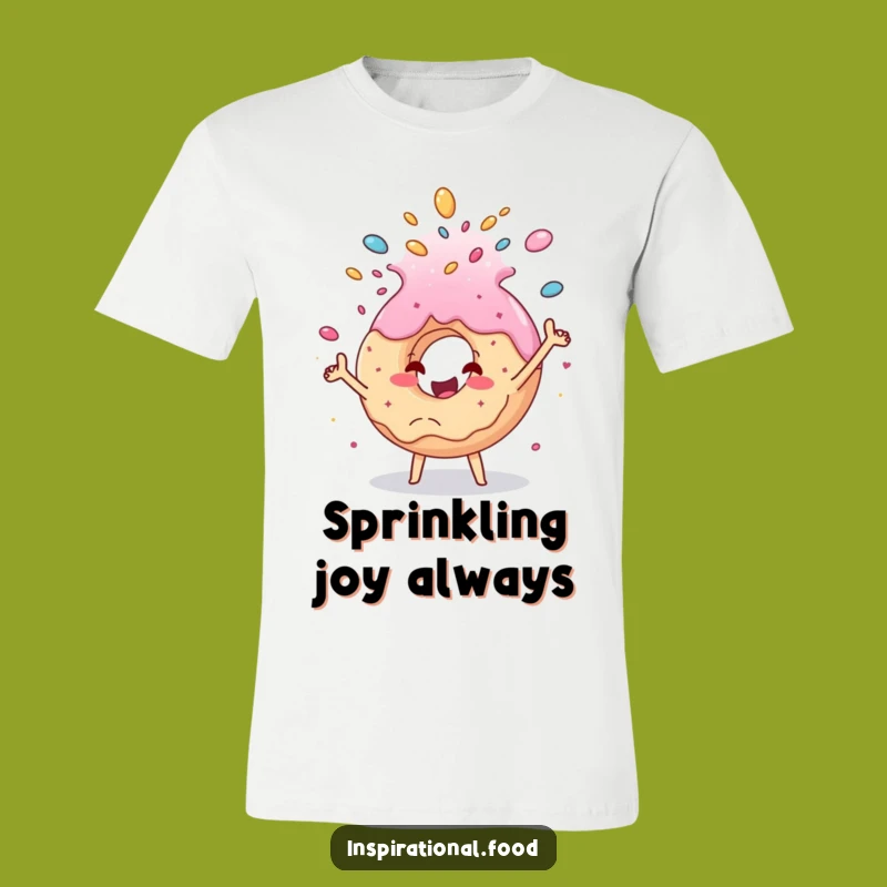 Funny Donut Cascade T-Shirt: Cheerful Sugar Toss Tee, Fun Food Gift