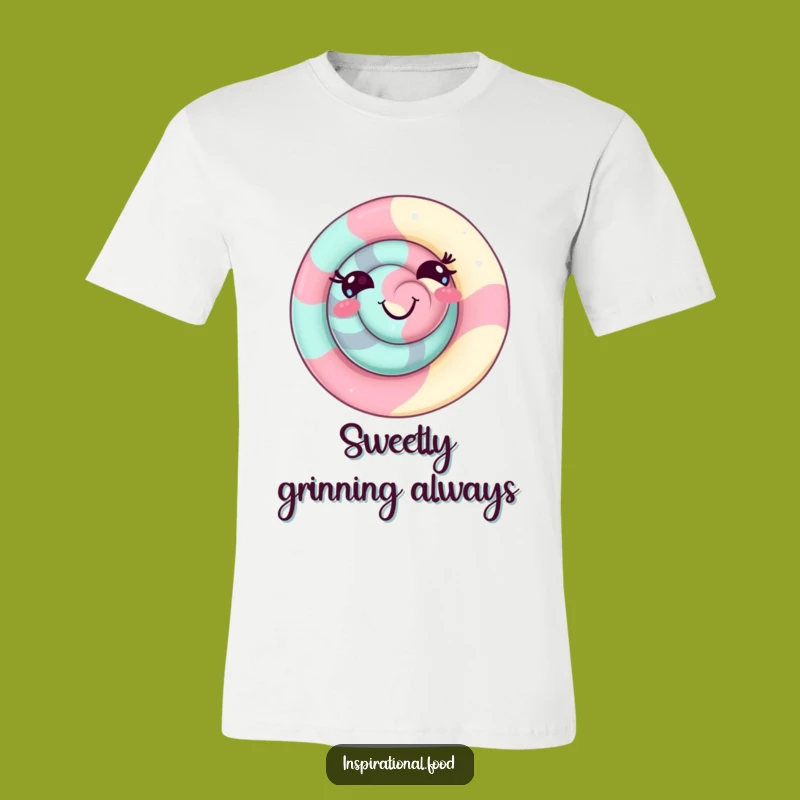 Funny Candy Swirl T-Shirt - Playful Grin Apparel for Sweet Fun