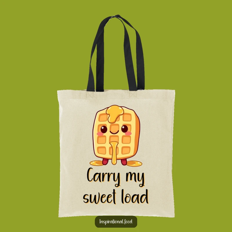 Funny Waffle Syrup Tote Bag: Carry Your Essentials with Sweet Breakfast Style