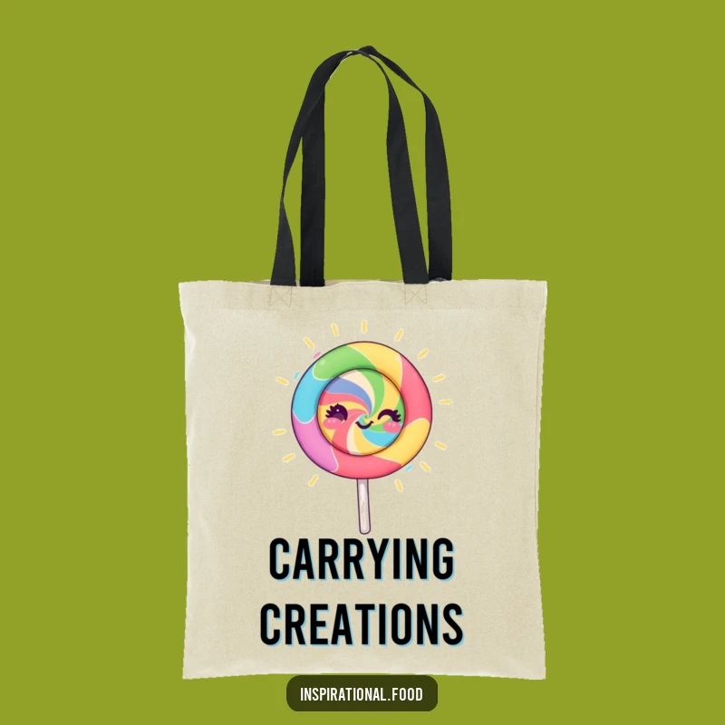 Funny Lollipop Spin Tote Bag: Carry Your Creativity with Vibrant Flair