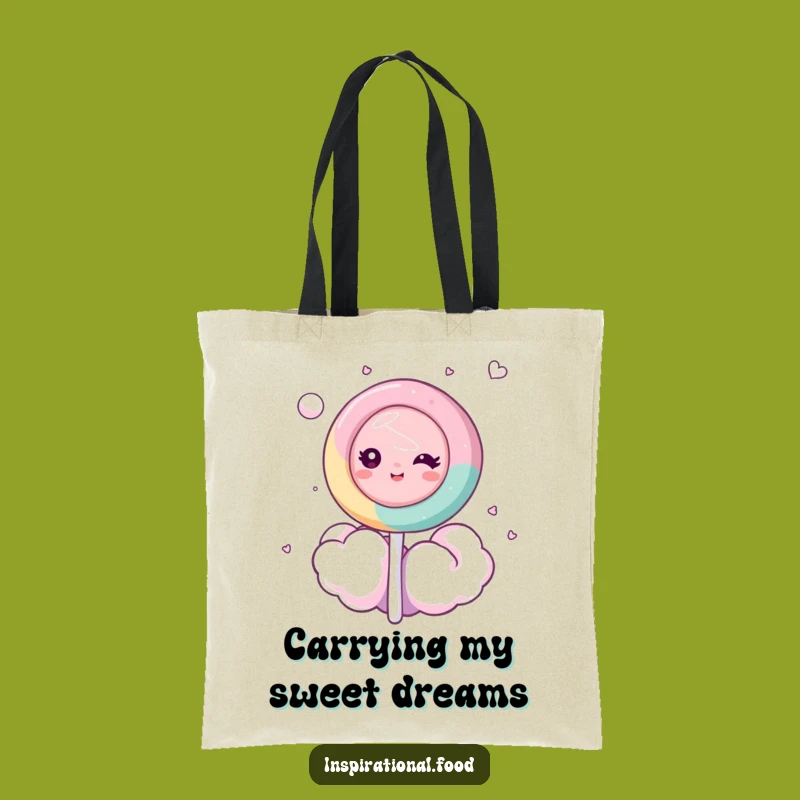 Funny Dreamy Lollipop Cotton Candy Tote Bag: Carry Your Sweet Style