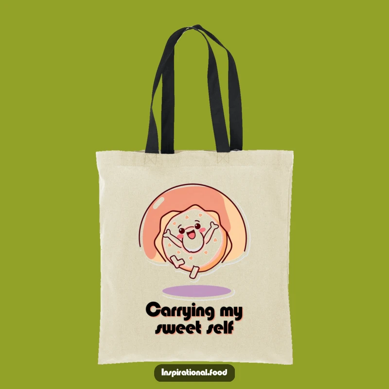 Funny Doughnut Cartwheel Tote Bag: Carry Your Essentials with Hilarious Style