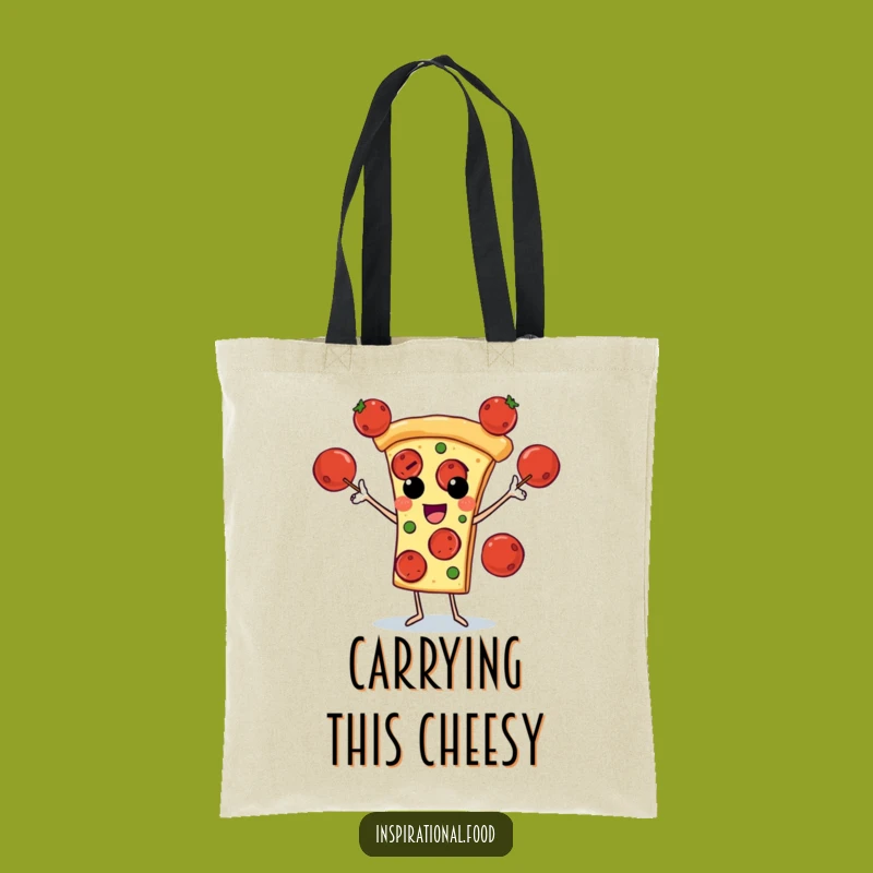 Funny Pizza Juggling Tote Bag: Carry Your Essentials with Pizzazz