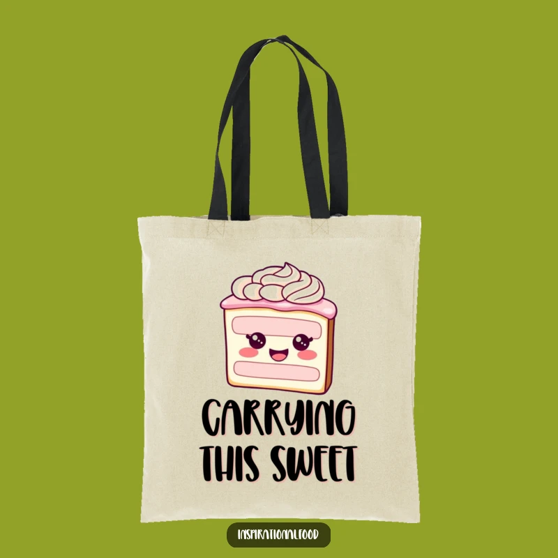 Funny Cake Frosting Swirl Tote Bag: Carry Sweetness Everywhere