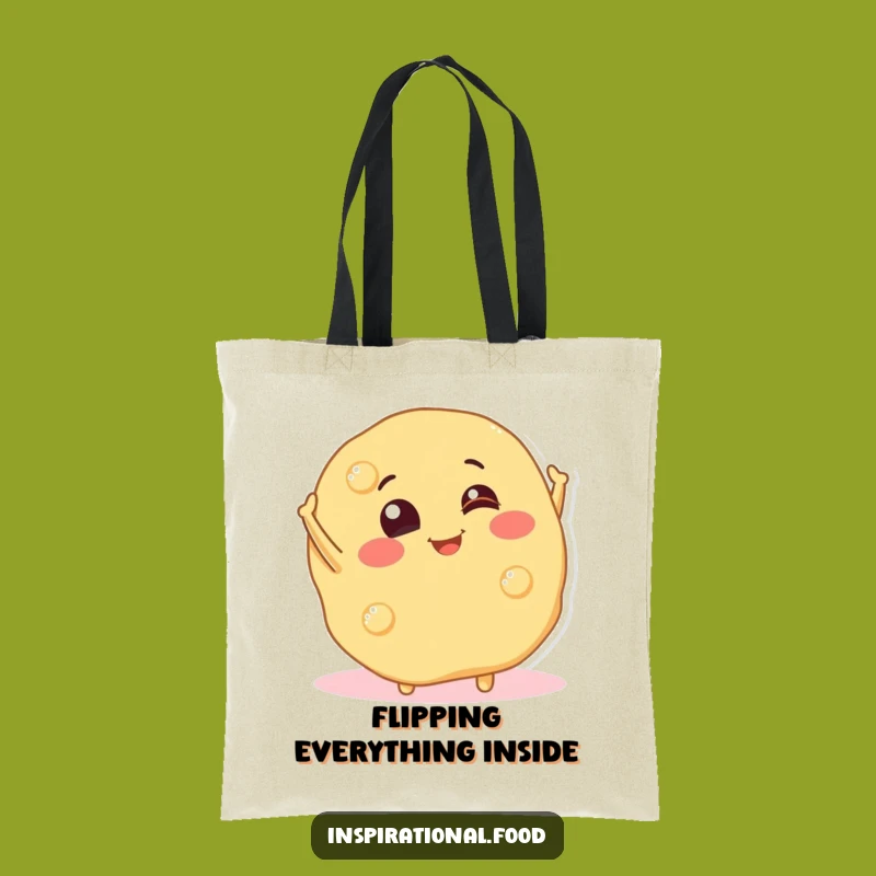 Funny Flipping Pancake Tote Bag: Carry Your Breakfast Cheer