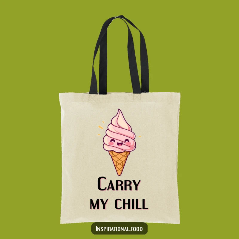 Funny Ice Cream Tote Bag: Jubilant Swirls On The Go, Perfect Funny Gift