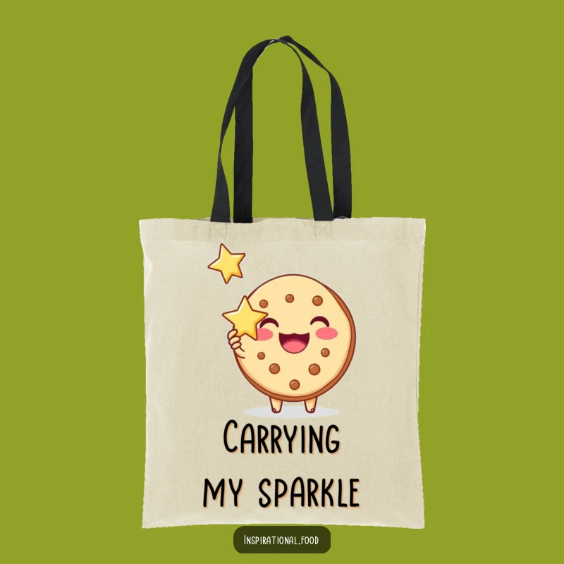 Funny Inspiration Tote Bag: Joyous Cookie's Star Power, Stylish Carryall Gift