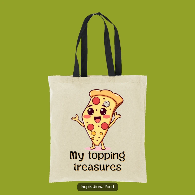 Funny Pizza Lover Tote Bag: Proud Slice's Topping Showcase, Stylish Carryall Gift